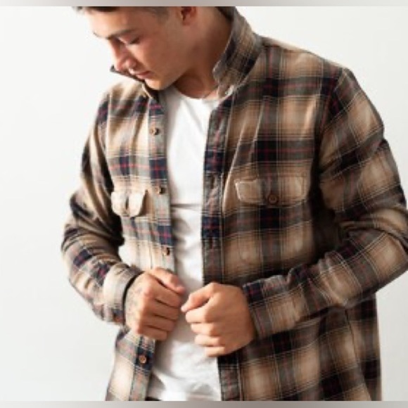 Abercrombie & Fitch Plaid Flannel Shirt Small - Picture 8 of 8